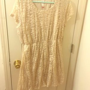Tan lace dress